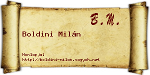 Boldini Milán névjegykártya