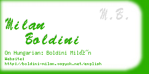 milan boldini business card